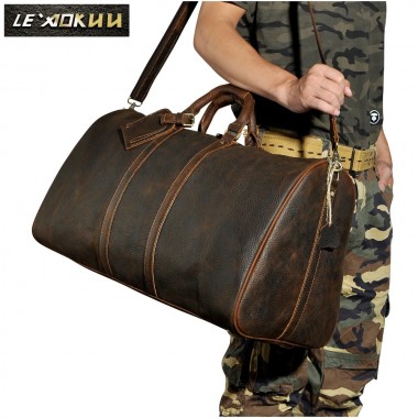 Men Original Leather Large Capacity Designer Duffle Travel Luggage Bag Fashion Male Suitcase Messenger Shoulder Tote Bag 3264