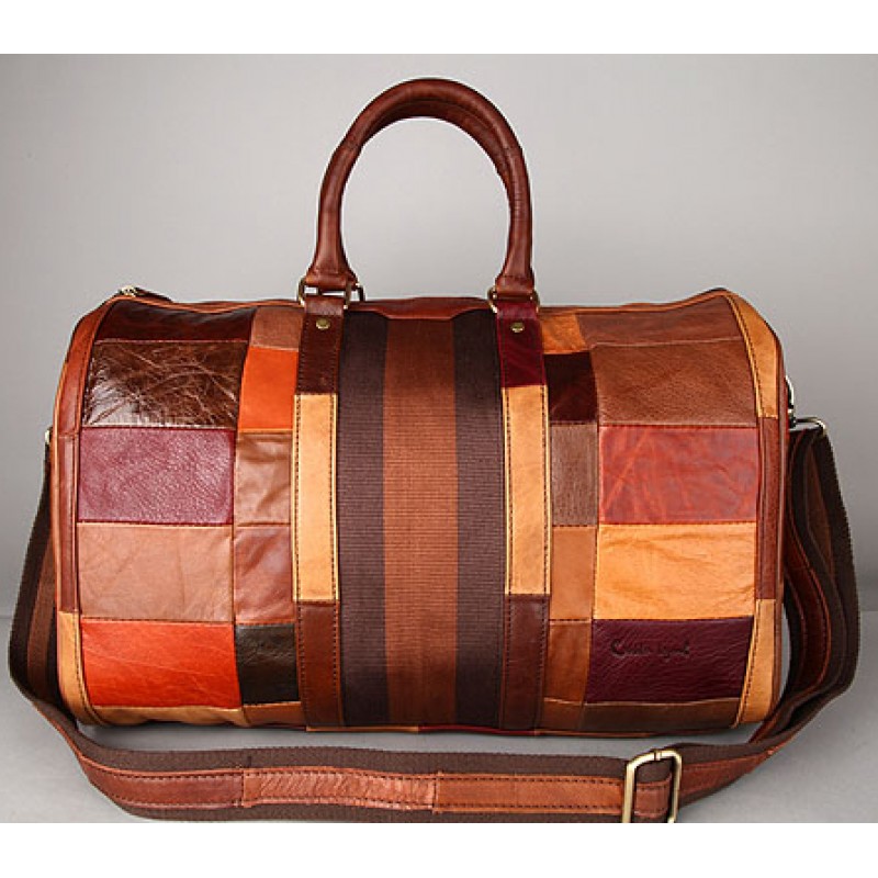 Men Original Leather Fashion Casual Duffle Travel Luggage