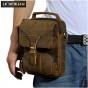 Leather Men Multifunction Casual Fashion Shoulder Messenger Crossbody Bag Designer Mochila Waist Belt Pack Tablet Bag Pouch 2074