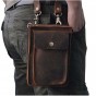 Crazy Horse Leather Multifunction Casual Daily Fashion Small Messenger One Shoulder Bag Designer Waist Belt Bag Phone Pouch 021