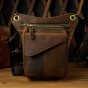 Genuine Real Leather Men Multifunction Design Casual Sling One Shoulder Messenger Bag Fashion Waist Belt Pack Drop Leg Bag 211-3