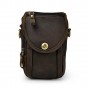 Real Leather Men Design Casual Multifunction Small Messenger Crossbody Bag Fashion Waist Belt Bag Hook Pack 5.5
