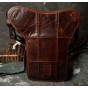 Real Leather Men Multifunction Fashion Casual Messenger One Shoulder Crossbody Bag Design Waist Belt Pack Drop Leg Bag 3106