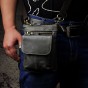 Real Leather Men Multifunction Small Crossbody Bag Messenger One Shoulder Bag Cowhide Hook Waist Belt Bag Cigarette Case 611-18g