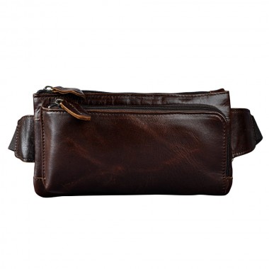 Real Leather men Casual Design Waist Belt Bag Chest Pack Fashion Cowhide Waist Phone Cigarette Case Pouch B575