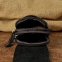Real Leather men Casual Design Small Waist Bag Pouch Cowhide Fashion Hook Waist Belt Pack Cigarette Case Phone Pouch 011b