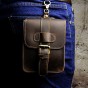 Real Leather men Casual Design Small Waist Bag Pouch Cowhide Fashion Hook Waist Belt Pack Cigarette Case Phone Pouch 016