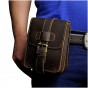 Real Leather men Casual Design Small Waist Bag Pouch Cowhide Fashion Hook Waist Belt Pack Cigarette Case Phone Pouch 016