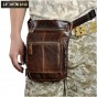 Real Leather Men Design Casual Daily Messenger Shoulder Bag Fashion Multifunction Waist Belt Pack Drop Leg Bag Tablets Pouch 837