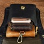 Genuine Leather Multipurpose Men Travel Mochila Crossbody Messenger Bag Hook Belt Waist Pack Drop Leg Bag Phone Case 2141b