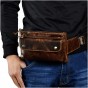 Real Leather men Casual Design Waist Belt Bag Chest Pack Fashion Cowhide Waist Phone Cigarette Case Pouch 8136c