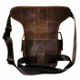 Genuine Leather Men Design Casual Messenger Shoulder Sling Bag Fashion Multifunction Waist Belt Pack Drop Leg Bag Pouch 3110D