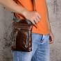 Real Leather Men Design Casual Daily Messenger Shoulder Bag Fashion Multifunction Waist Belt Pack Drop Leg Bag Pad Pouch 211-11