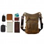 Quality Leather Men Design Casual Messenger Shoulder Bag Fashion Multifunction Waist Belt Pack Drop Leg Bag Tablet Pouch 211-11d
