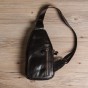 Top Quality Genuine Real Leather Cowhide men vintage Waist Pack Chest Pack