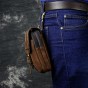 Real Leather men Casual Design Small Waist Bag Pouch Cowhide Fashion Hook Waist Belt Pack Cigarette Case Phone Pouch 014