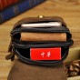 Real Leather men Casual Design Small Waist Bag Pouch Cowhide Fashion Hook Waist Belt Pack Cigarette Case Phone Pouch 014