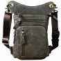 Quality Leather Men Design Casual Messenger Shoulder Bag Fashion Multifunction Waist Belt Pack Drop Leg Bag Tablet Pouch 211-11g