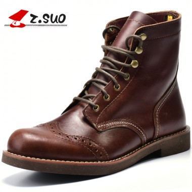 Z.S uo men 's boots. Genuine leather fashion retro men's boots, qiu dong season, lok erkek bot wind boots . zs16701