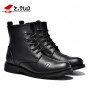 Z.Suo men's boots. Leather mens  boots, brand fashion winter high-quality boots man, erkek BOT ZSGTY16056