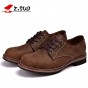 Z. Suo leather man casual shoes, spring and summer men 's shoes, solid color retro Mad cow shoes. Rubber wear soles. ZS18506