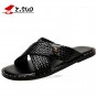 Z.SUO Men Slippers Sandals 2018 Fashion Leisure Summer Cross Strap Beach Shoes Flats Slides Flip Flops Male Footwear ZS19609